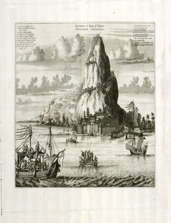 Stock ID #208423 Pauromama or Mount of Pleasure. Pauromama Vreugdenberg. ANTIQUE PRINT - JAPAN, ARNOLDUS MONTANUS.
