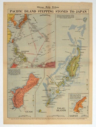 Stock ID #208880 Pacific Island Stepping Stones to Japan. PACIFIC - WORLD WAR II MAP