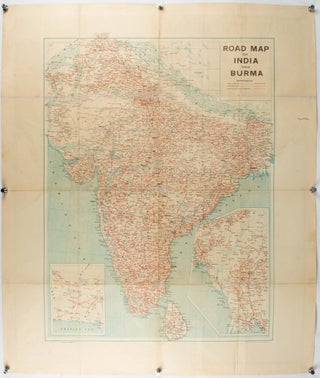 Stock ID #211089 Road Map of India and Burma. INDIA - PRE PARTITION, BURMA - MAP
