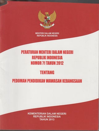Stock ID #212640 Peraturan Menteri Dalam Negeri. Republik Indonesia. Nomor 71 Tahun 2012....