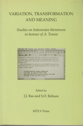 Stock ID #213523 Variation, Transformation and Meaning. Studies on Indonesian Literatures in...