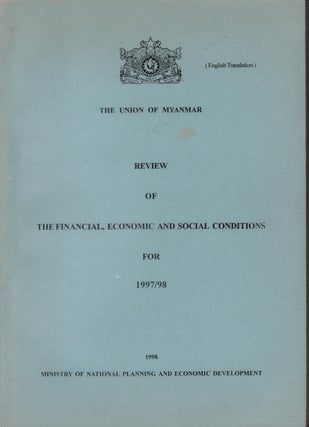 Stock ID #213805 The Union of Myanmar Review of the Financial, Economic and Social Conditions for...