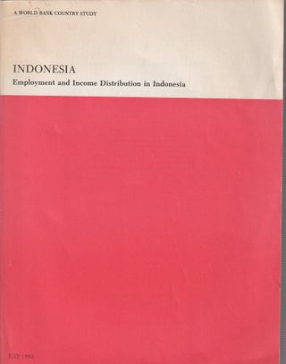 Stock ID #213873 Indonesia. Employment and Income Distribution in Indonesia. WORLD BANK