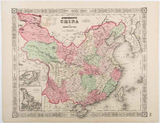 Stock ID #214353 Johnson's China. ANTIQUE MAP OF CHINA, PHILIPP VON SIEBOLD