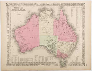 Stock ID #214355 Johnson's Australia. AUSTRALIA - ANTIQUE MAP