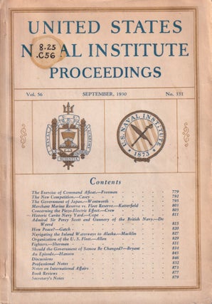 Stock ID #214500 United States Naval Institute Proceedings. Volume 56, No. 331. A. T. CHURCH