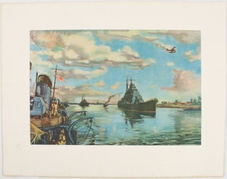 Stock ID #214636 Illustration: 'Japanese Fleet Making an Entry into the Naval Port of Singapore....