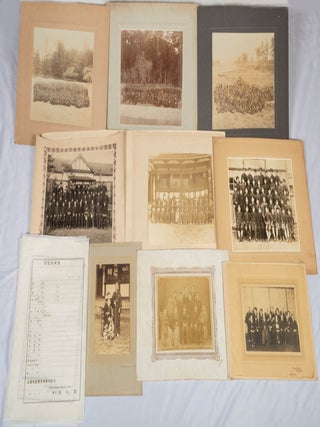 Collection including three large ensemble photographs of women from a well-known studio.