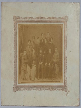 Collection including three large ensemble photographs of women from a well-known studio.