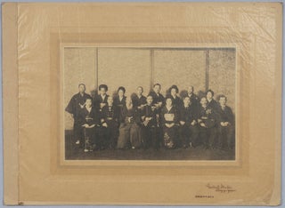 Collection including three large ensemble photographs of women from a well-known studio.