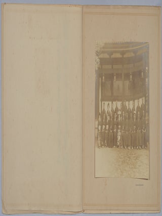 Collection including three large ensemble photographs of women from a well-known studio.