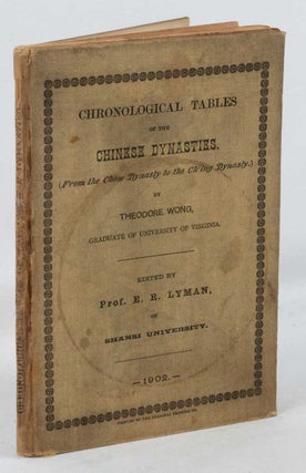 Stock ID #214877 Chronological Tables of the Chinese Dynasties (From the Chow Dynasty to the...