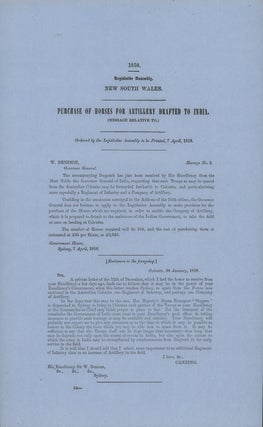 Stock ID #215428 Dispatch of Troops to India TOGETHER WITH Purchase of Horses for Artillery...