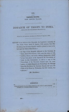 Dispatch of Troops to India TOGETHER WITH Purchase of Horses for Artillery Drafted to India.