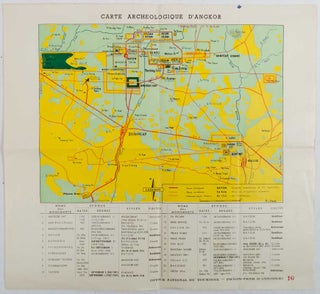 Stock ID #215444 Carte Archeologique d'Angkor. MAP OF ANGKOR AND SURROUNDING LOCALE