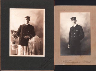 Stock ID #215445 Two Studio Portraits of Young Naval Officers. KOZABURO TAMAMURA, STUDIO OF