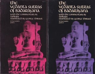 Stock ID #215840 The Vedānta Sutras of Bādarāyana. With the Commentary by Śaṅkara. Parts I...