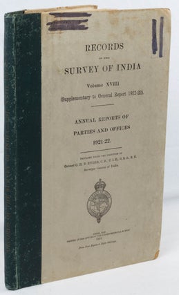 Stock ID #215855 Records of the Survey of India. Volume XVIII (Supplement to General Report...