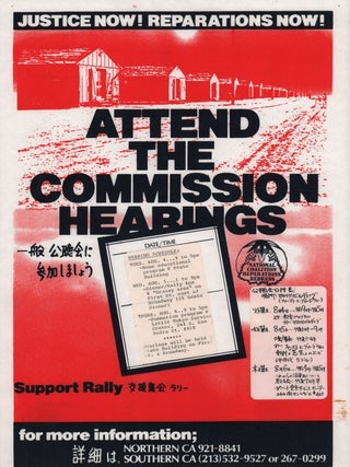 Attend the Commission Hearings. NATIONAL COALITION FOR REDRESS/REPARATIONS.