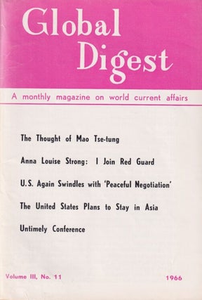Stock ID #216322 Global Digest. Volume III, No. 11. CHEN CHUN-PAO, PUBLISHER