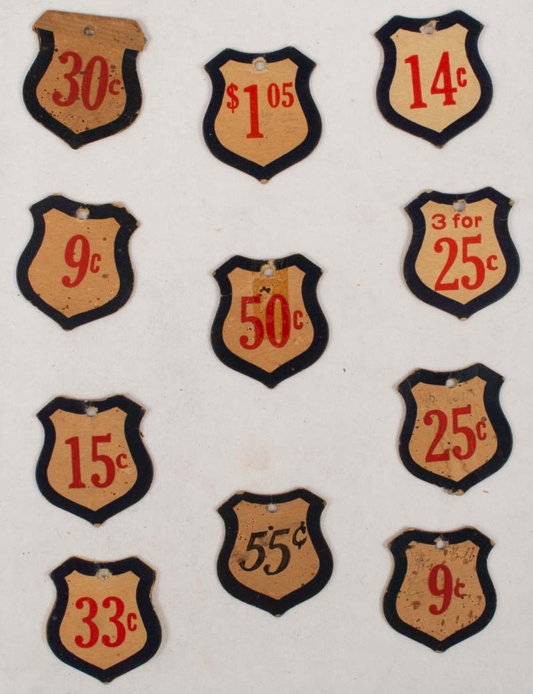Stock ID #216837 Group of Chinese American Vintage Price-tags. CHINESE AMERICANA - TEA EPHEMERA.