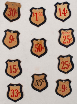 Stock ID #216837 Group of Chinese American Vintage Price-tags. CHINESE AMERICANA - TEA EPHEMERA
