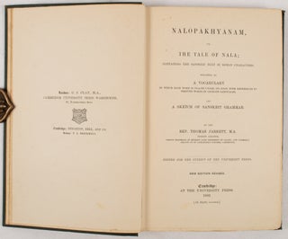 Stock ID #216880 Nalopakhyanam: or, The Tale of Nala, Containing the Sanskrit text in Roman...