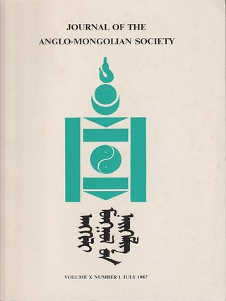 Stock ID #217164 Journal of the Anglo-Mongolian Society. Volume X Number 1. CAROLINE HUMPHREY