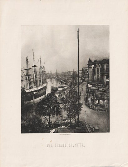 Stock ID #217858 The Strand, Calcutta. [Caption title]. INDIA - ANTIQUE ENGRAVING, F. FRITH, CO, AFTER.