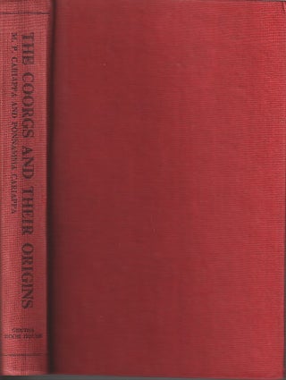 Stock ID #217942 The Coorgs and their Origins. M. P. AND PONNAMMA CARIAPPA CARIAPPA