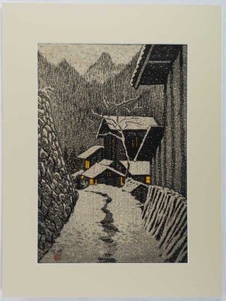 夕暮の灯ー上州水上. [Yugure no tomoshibi - Joshu Minakami]. [House Lights at Dusk - Minakami in Joshu].