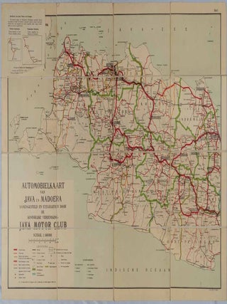 Automobielkaart van Java en Madoera Samengesteld en Uitgegeven Door de Koninklijke Vereeniging.