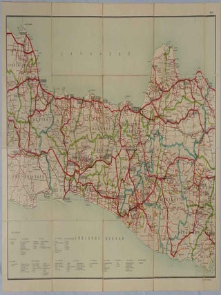Automobielkaart van Java en Madoera Samengesteld en Uitgegeven Door de Koninklijke Vereeniging.