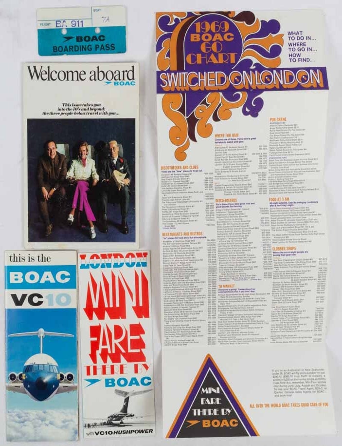 Stock ID #219237 [British Overseas Airways Corporation Ephemera Collection]. BOAC AIRLINE EPHEMERA COLLECTION.