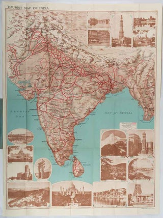 Stock ID #219660 Tourist Map of India. INDIA STATE RAILWAYS