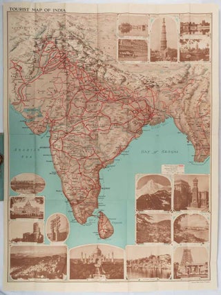 Stock ID #219671 Tourist Map of India. INDIA STATE RAILWAYS