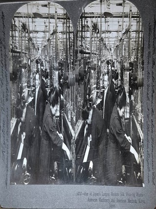 Pair of Stereographs Relating to Silk Manufacture in Japan.
