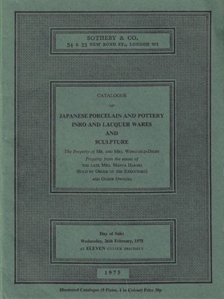 Stock ID #220713 Catalogue of Japanese Porcelain and Pottery, Inro and Lacquer Wares and...