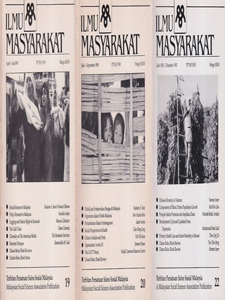 Stock ID #220730 Ilmu Masyarakat. Vols. 19, 20, 22. MALAYSIAN SOCIAL SCIENCE ASSOCIATION