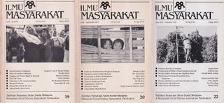 Stock ID #220730 Ilmu Masyarakat. Vols. 19, 20, 22. MALAYSIAN SOCIAL SCIENCE ASSOCIATION