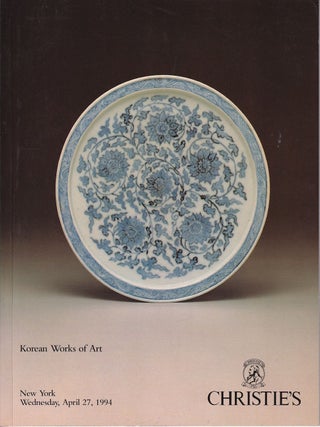 Stock ID #220851 Korean Works of Art. Wednesday, April 27, 1994. CHRISTIE'S AUCTION CATALOGUE