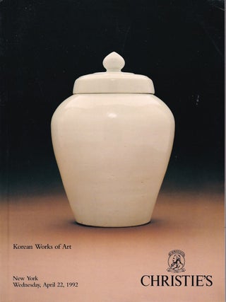 Stock ID #220855 Korean Works of Art. Wednesday, April 22, 1992. CHRISTIE'S AUCTION CATALOGUE