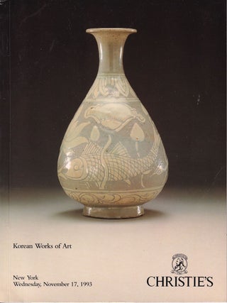 Stock ID #220858 Korean Works of Art. Wednesday, November 17, 1993. CHRISTIE'S AUCTION CATALOGUE