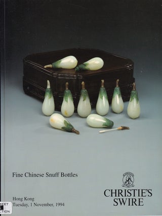 Stock ID #221179 Fine Chinese Snuff Bottles. Tuesday 1 November, 1994. CHRISTIE'S AUCTION CATALOGUE