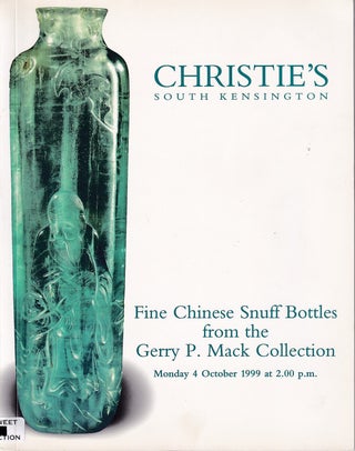 Stock ID #221183 Fine Chinese Snuff Bottles from the Gerry P. Mack Collection. Monday 4 October...