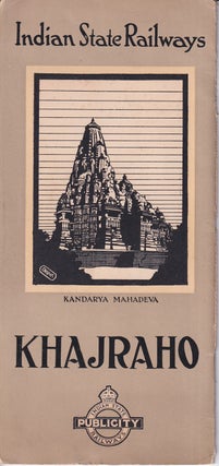 Stock ID #221365 Indian State Railways. Khajraho. INDIAN RAILWAY EPHEMERA