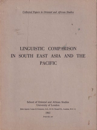 Stock ID #221426 Linguistic Comparison in South East Asia and the Pacific. EUGENIE J. A. HENDERSON