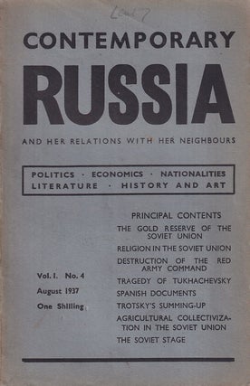 Stock ID #221486 Contemporary Russia and Her Relations With Her Neighbours. Vol. I, No. 4....