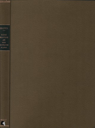 Stock ID #221614 Block Printing and Book Illustration in Japan. LOUISE NORTON BROWN