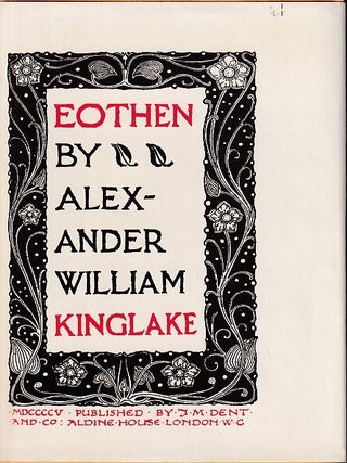 Stock ID #222403 Eothen. ALEXANDER WILLIAM KINGLAKE